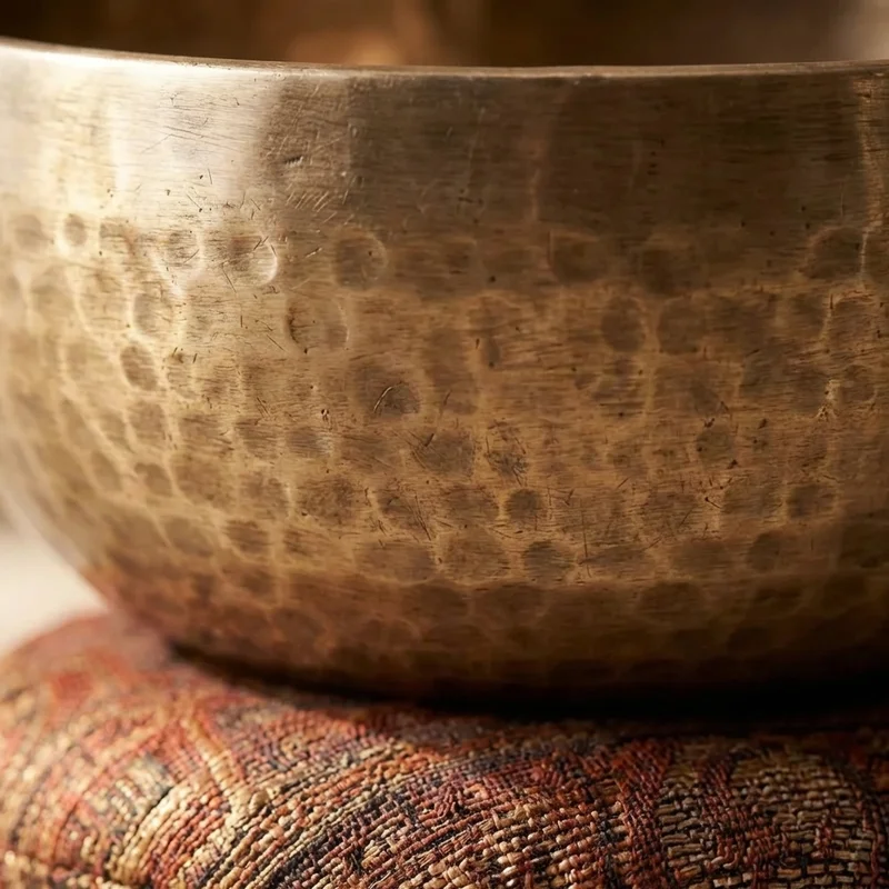 Full Moon Bronze Tibetan Singing Bowl — 5-Inch Meditation Grade - 3
