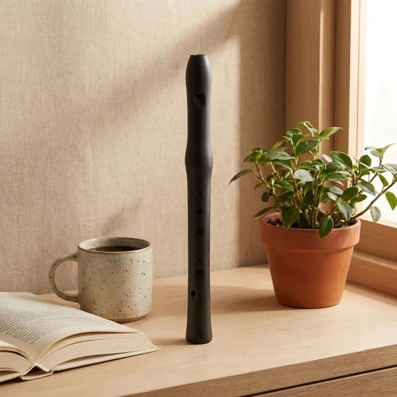 Czarny Ceramiczny Flet Naczyniowy — Sopran G Minimalistyczne Matowe Wykończenie - 4