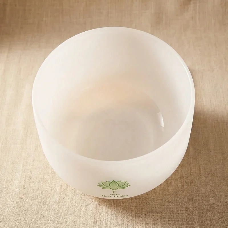 Kryształowa misa dźwiękowa — nuta F czakra serca 25 cm - 2