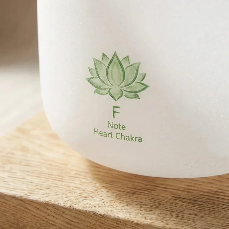 Kryształowa misa dźwiękowa — nuta F czakra serca 25 cm - 3